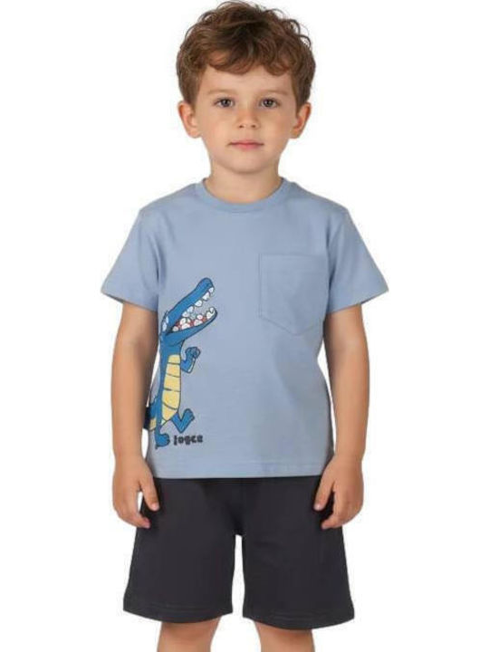 Kinderbekleidungssets mit Shorts Sommer 2Stücke Ciel/d. Grau