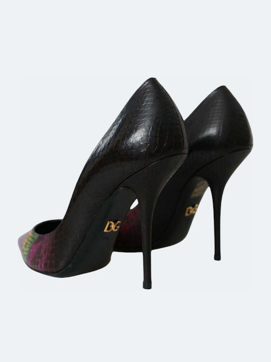 Leder Pumps Mehrfarbige