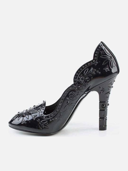 Leder Pumps Schwarze