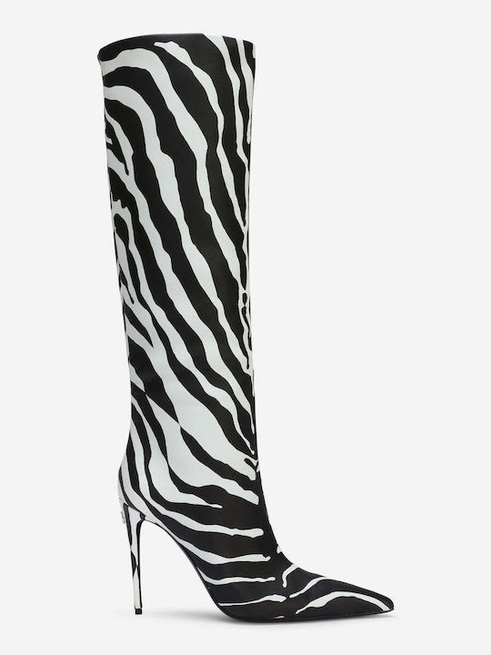 Dolce & Gabbana Leder Damenstiefel Schwarz
