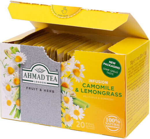 Ahmad Tea Fruit & Herb Herbs Blend Camomile & Lemongrass 20 Bags 30gr