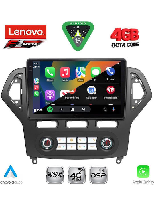 Lenovo Car Audio System for Ford Mondeo 2007-2011 with Clima Bluetooth USB Wi-Fi GPS Apple CarPlay Android Auto with 10 Inch Touch Screen LENOVO SSQ 9162 CPA CL