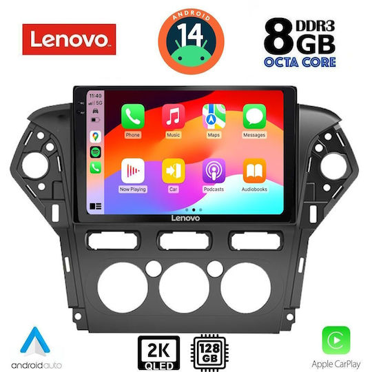 Lenovo Car Audio System for Ford Mondeo 2011-2013 with A/C Bluetooth USB WiFi GPS Apple CarPlay Android Auto with 10 Inch Touch Screen LENOVO SSR 10163 CPA A/C