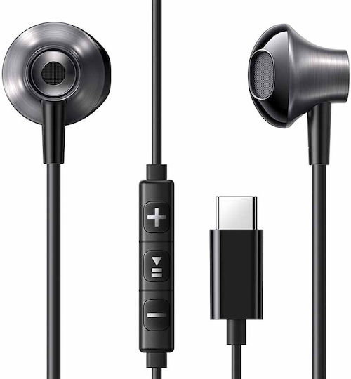 Ugreen Ep106 Earbuds Handsfree Ακουστικά με Βύσμα USB-C Μαύρο