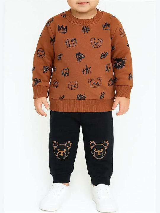 Kinder Sweatpants Set - Jogginganzug Tabac Brown