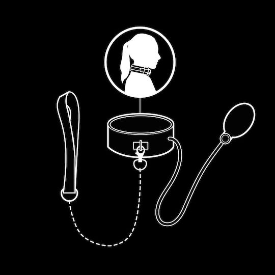 Fetish Submissive Κολάρο σε Ασημί Χρώμα