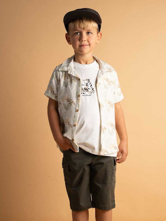 Kinder-Set mit Shorts Sommer 4Stück Khaki