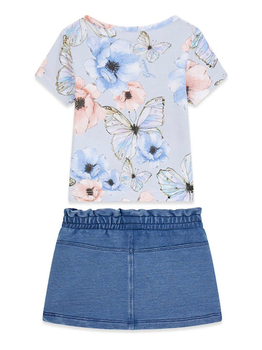 Kids Set with Skirt Summer 2pcs Blue