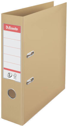 Esselte Esselte No 1 Mapă Cu Inele În Formă De Arc Power Lever Pp Parțial Reciclat Fsc A4 75 Mm Culoare Nisip