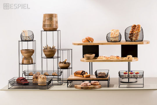 Espiel Buffet Display Stand Metallic 53cm 2 Pieces