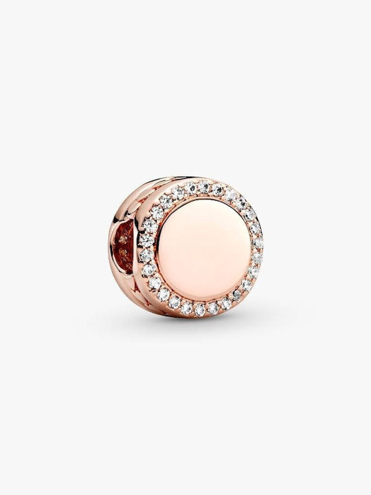 Pandora Charm in Pink Gold Plated Silver Pink Pandora Charm in Pink Gold Plated Silver Pink