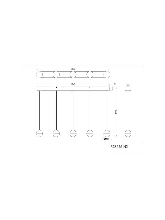 Trio Lighting Senta Κρεμαστό Φωτιστικό Γκρι