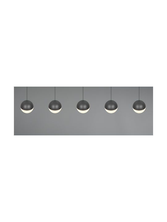 Trio Lighting Senta Κρεμαστό Φωτιστικό Γκρι