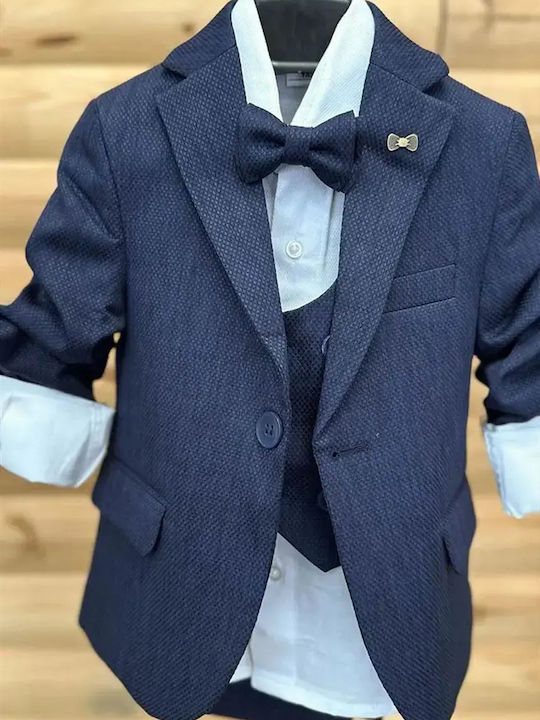 Extan Bebe Costum De Botez Albastru Marin