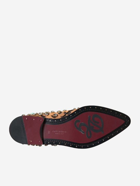 Dolce & Gabbana Damen Leder Oxfords in Braun Farbe