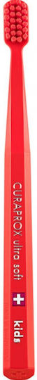 Curaprox Ultra Soft Детска Четка за Зъби за 4+ Години Червена