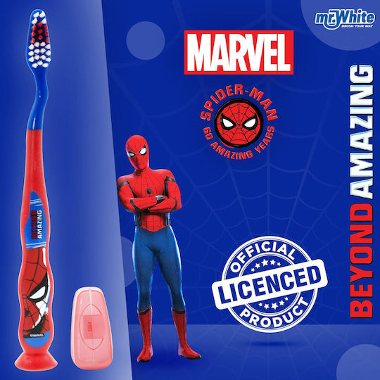 Tinokou Ergonomic Children's Toothbrush Spiderman Red