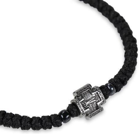 Handmade Black Prayer Beads 33 Prayer Knots Cross