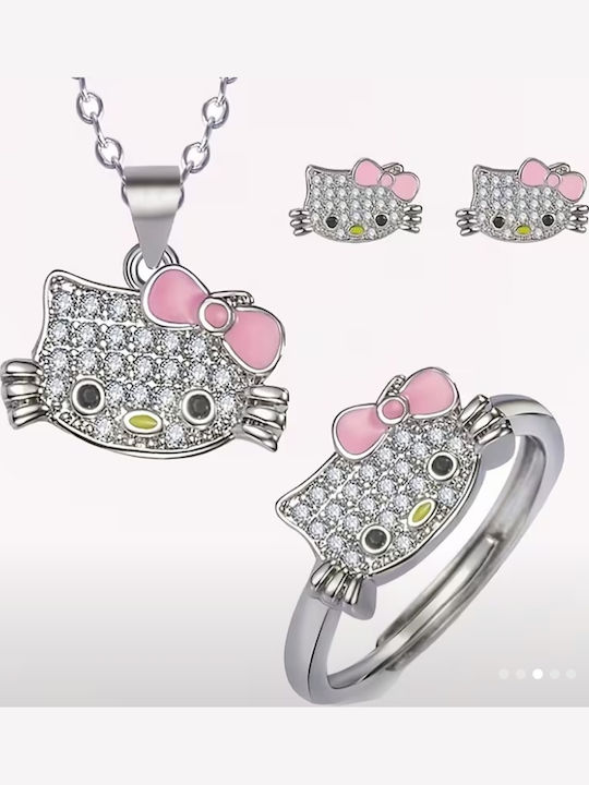 ShuShu Schmuckset mit Halskette Ohrringe & Ring
