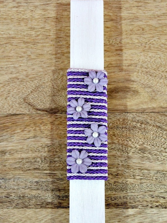 Lumanare De Paste Rotundă Handmade 26δ031 Violet