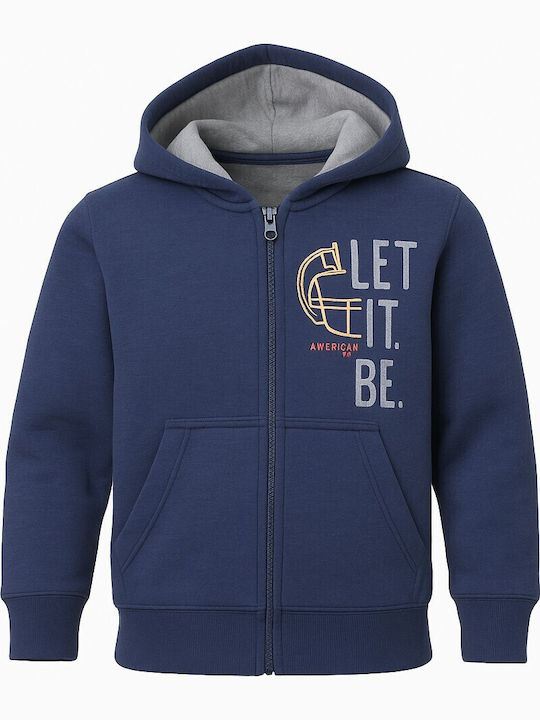 Cardigan pentru copii cu Glugă Albastru Let It Be