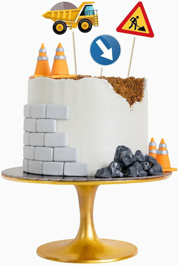 Construction Site Sweets Decoration for Party 7 Pieces