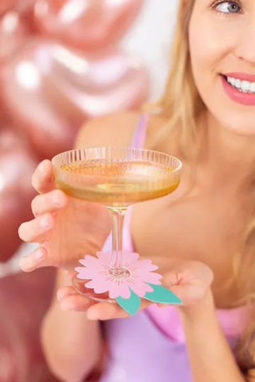 Decorative Glass Labels for Party 10 Pieces