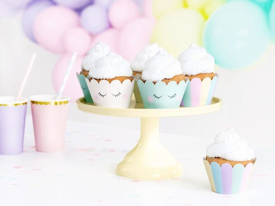 Rainbow Φορμάκια για Cupcakes για Party 6τμχ
