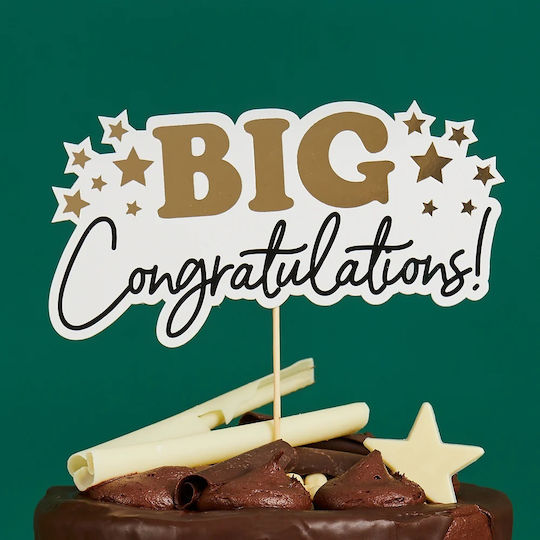 Big Congratulations Διακοσμητικό Γλυκών για Party