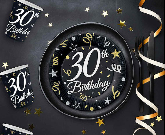 Farfurie Pentru Petrecere Ziua De Naștere Dulce 30th 6 Bucăți