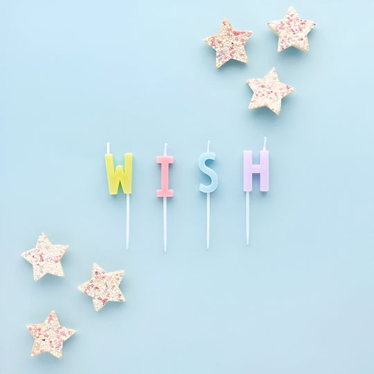 Cake Candles Wish 4 Pieces