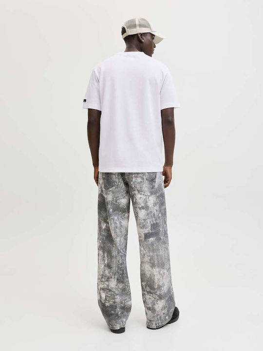 Jack & Jones Tricou Cu Mânecă Scurtă Guler Rotund Alb Strălucitor