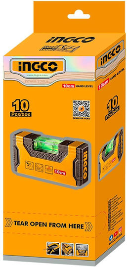 Ingco HMSL05101 Nivel de Spirit Magnetic 10 cm