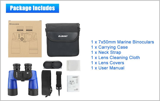 Compass Waterproof Binoculars 7x50mm Porro 970gr