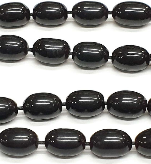 Roloi Komboloi Worry Beads with 33 Beads Made of Mastic Length 34cm Black