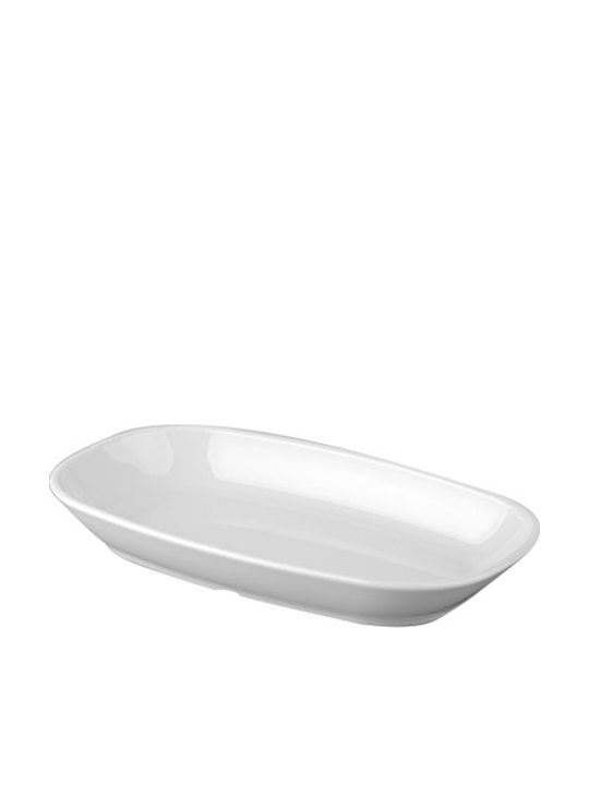 Raki Oval Melamine Serving Platter White 24x13.8cm 6 Pieces
