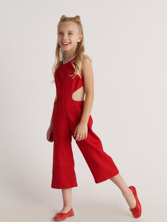 Combinezon din Material Textil pentru Copii Red