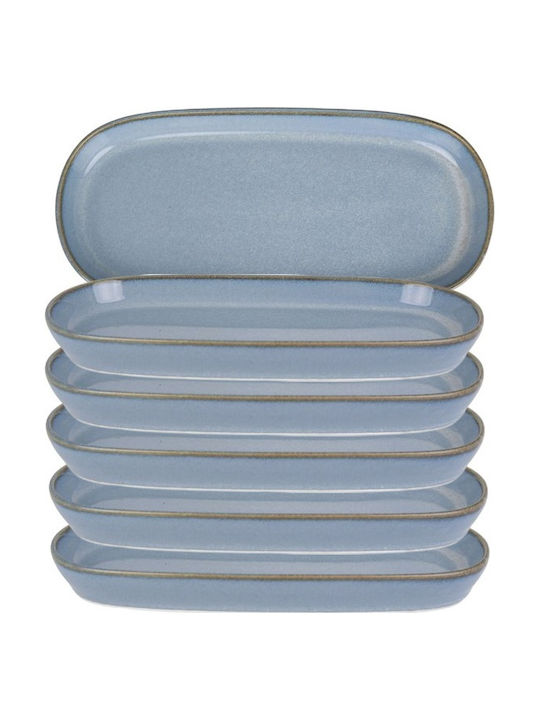 Bonna Sky Servierplatte aus Porzellan Oval in Grau 34x34cm
