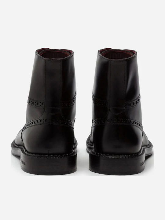 Dolce & Gabbana Мъжки Ботуши Brogue Черни MV7374