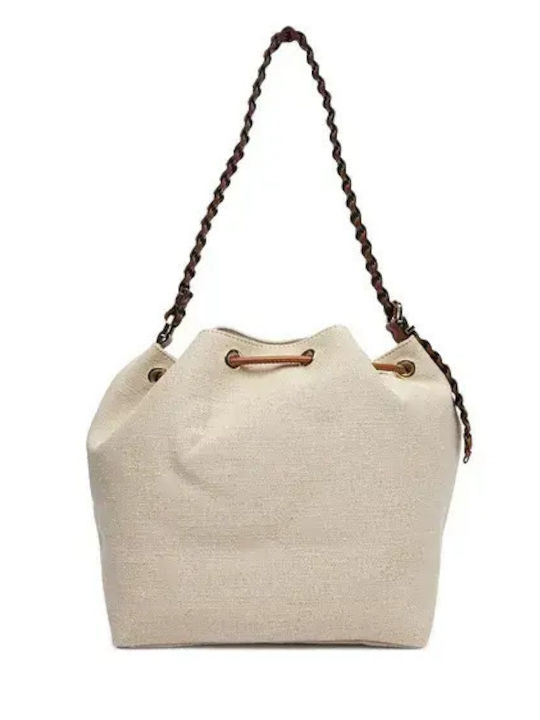 Fabric Women's Drawstring Bag Canvas/Cognac 0F4