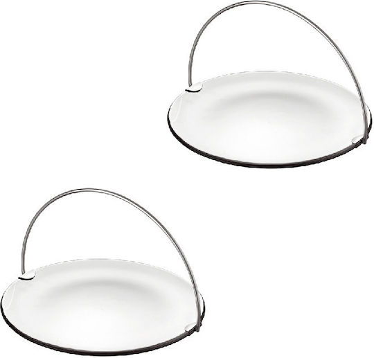 Vidivi Banquet Servierplatte Glas Weiße mit Durchmesser 33cm