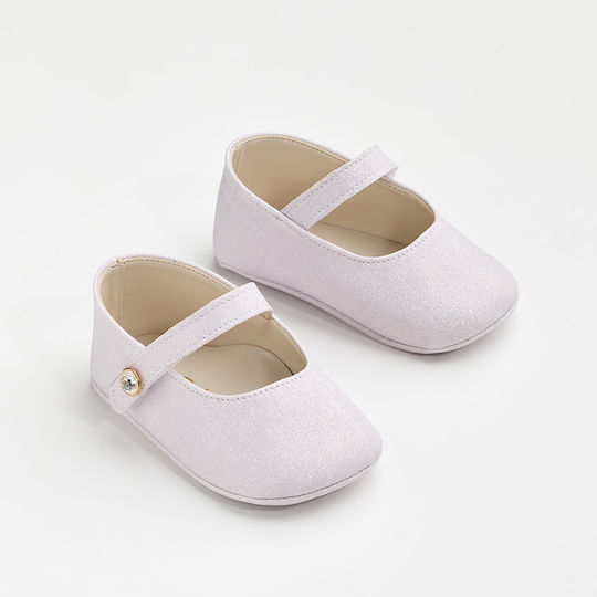 Ever Kid Balerine De Botez Din Piele Cu Talpă Moale Lila
