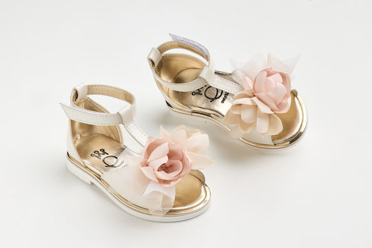 Ever Kid Christening Leather Sandals Ecru