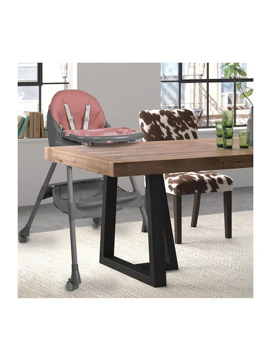 Bebe Stars Comfy Foldable Highchair 2 in 1 with Adjustable Height Apple