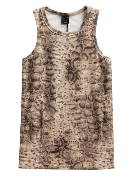 Canotta Γυναικεία Μπλούζα Αμάνικη Animal Print Snake