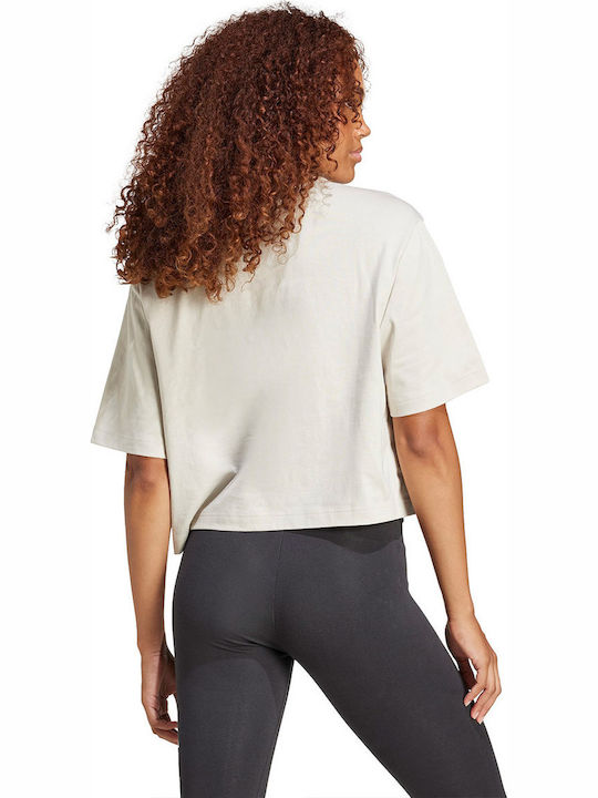 Damen Sport Überdimensionale T-Shirt Beige