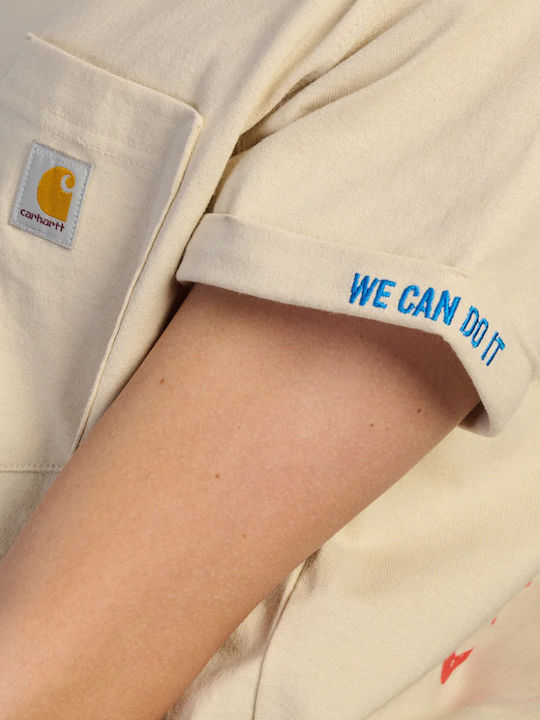 Γυναικείο Crop T-shirt Oat Milk