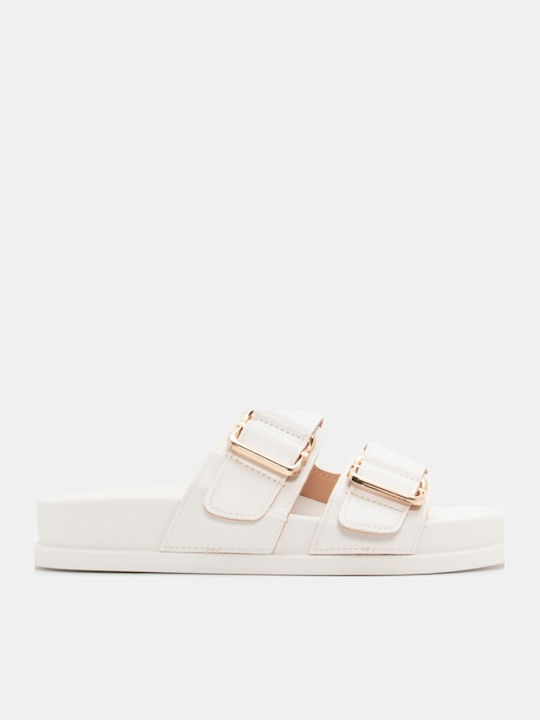Γυναικεία Σανδάλια Flatforms Λευκά