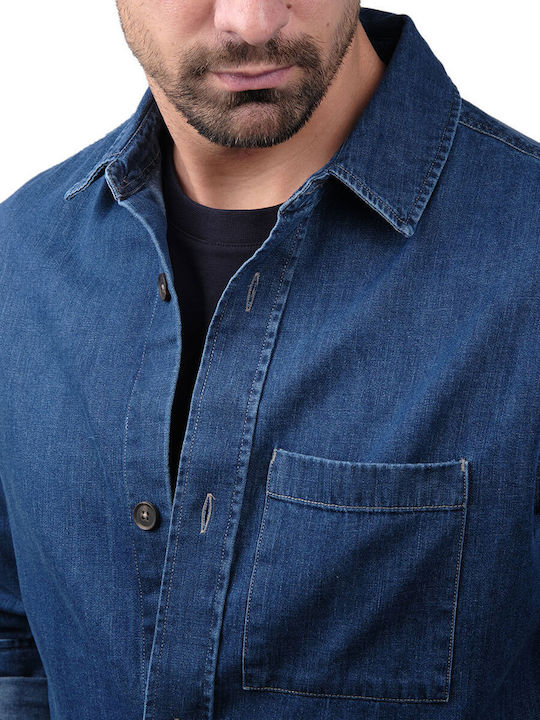 Long Sleeve Overshirt Blue