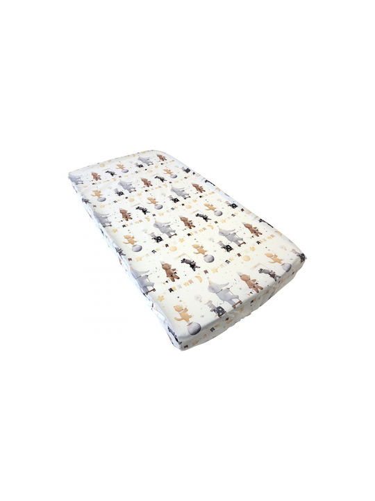 Cearșaf pentru bebeluși Pentru Patut Bumbac Alb 120x60buc